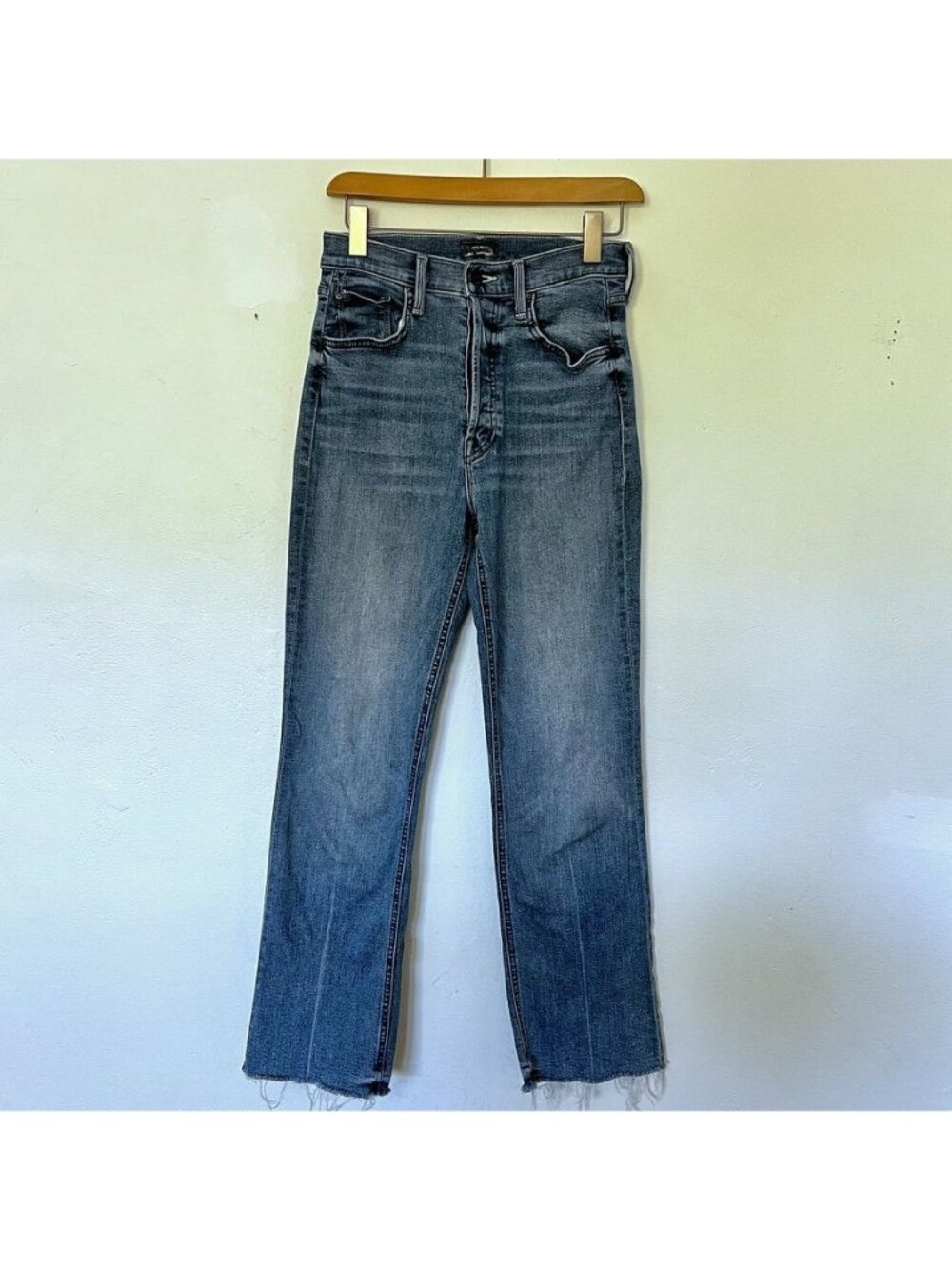 Mother Jeans Women's 27R Tripper Ankle Fray High-Rise Button Fly Raw Hem - Picture 2 of 16